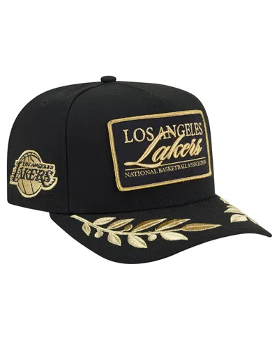 New Era Los Angeles Lakers Golden 9fifty Snapback Baseball Cap In Black