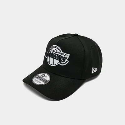 New Era Los Angeles Lakers Nba 9forty A-frame Snapback Hat In Black
