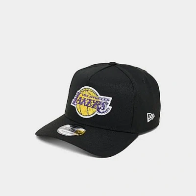 New Era Los Angeles Lakers Nba Draft Day 9forty A-frame Snapback Hat In Black