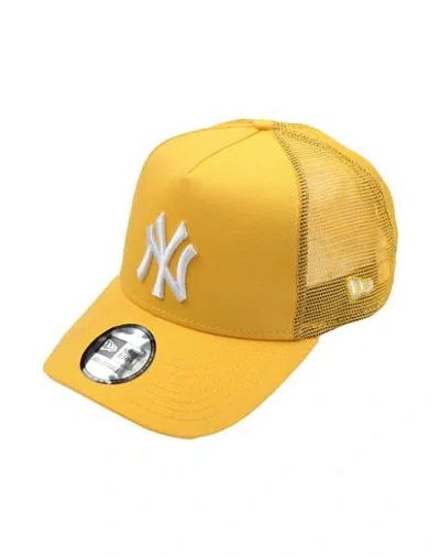 New Era Man Hat Marigold Size Onesize Cotton, Polyester In Yellow