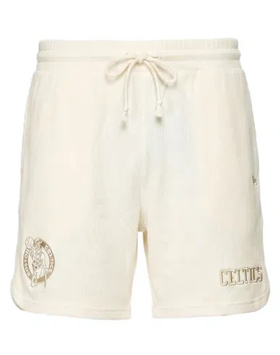 New Era Man Shorts & Bermuda Shorts Beige Size Xs Cotton, Polyester In White