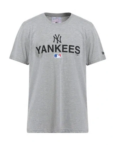 New Era Man T-shirt Light Grey Size Xxl Cotton In Gray