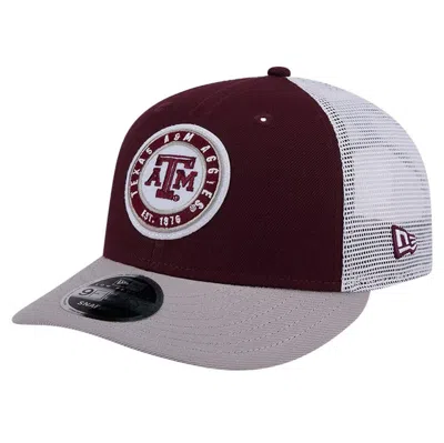 New Era Maroon Texas A&m Aggies Throwback Circle Patch 9fifty Trucker Snapback Hat