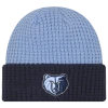 New Era Memphis Grizzlies  Grizzlies Waffled Knit Hat In Blue/black