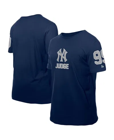 New Era Men's Aaron Judge Navy New York Yankees Design Lab Name Number T-shirt In Blue