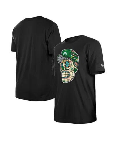 New Era Men's And Women's Black Milwaukee Bucks Sugar Skull T-shirt