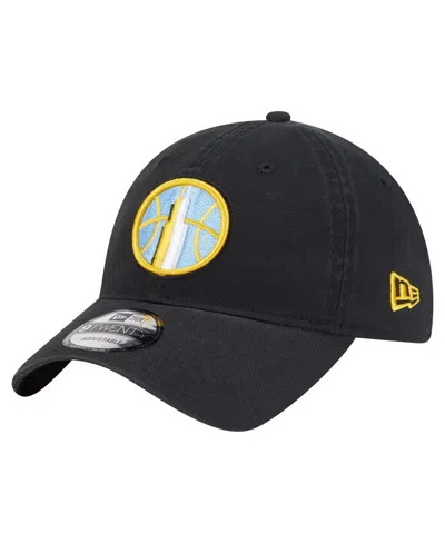 New Era Men's And Women's Black Chicago Sky Core Alt Logo 9twenty Adjustable Hat