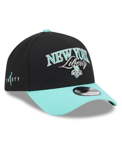New Era Men's And Women's Black, Mint New York Liberty Wnba Tip-off 2026 Metal Badge A-frame 9forty Adjustab