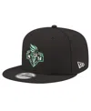 New Era Men's And Women's Black New York Liberty Logo 9fifty Snapback Hat In Black