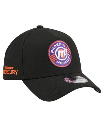 New Era Men's And Women's Black Phoenix Mercury Core Logo A-frame 9forty Adjustable Hat