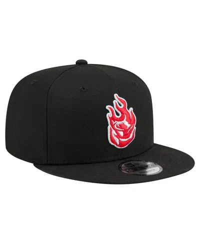 New Era Men's And Women's Black Portland Fire 9fifty Core Logo Snapback Hat