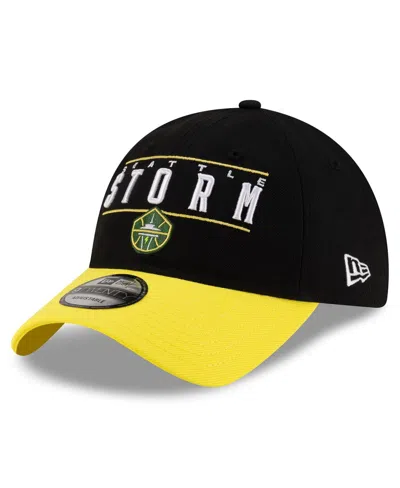 New Era Men's And Women's Black/yellow Seattle Storm 2025 Wnba Draft 9twenty Adjustable Hat