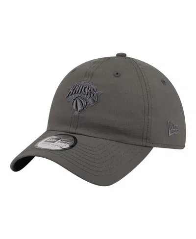 New Era Men's And Women's Charcoal New York Knicks Ripstop Casual Classic Adjustable Hat In Gray