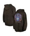 New Era Men's And Women's Charcoal Philadelphia 76ers Oversized Essentials Pigment Wash Fleece Pullover Hood In Charcoal