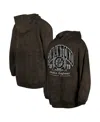 New Era Men's And Women's Charcoal San Antonio Spurs Oversized Essentials Pigment Wash Fleece Pullover Hoodi In Charcoal