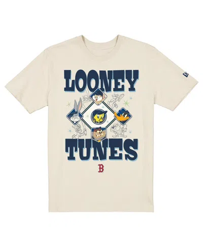 New Era Men's And Women's Cream Boston Red Sox Looney Tunes T-shirt In White