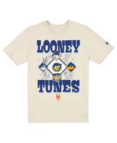 New Era Men's And Women's Cream New York Mets Looney Tunes T-shirt In Neutral