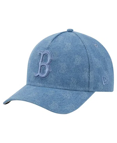 New Era Men's And Women's Denim Boston Red Sox A-frame 9forty Adjustable Hat In Blue