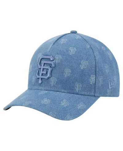 New Era Men's And Women's Denim San Francisco Giants A-frame 9forty Adjustable Hat In Blue
