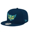 New Era Men's And Women's Navy Dallas Wings Logo 9fifty Snapback Hat In Blue