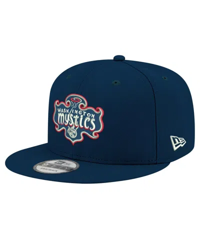 New Era Men's And Women's Navy Washington Mystics Logo 9fifty Snapback Hat