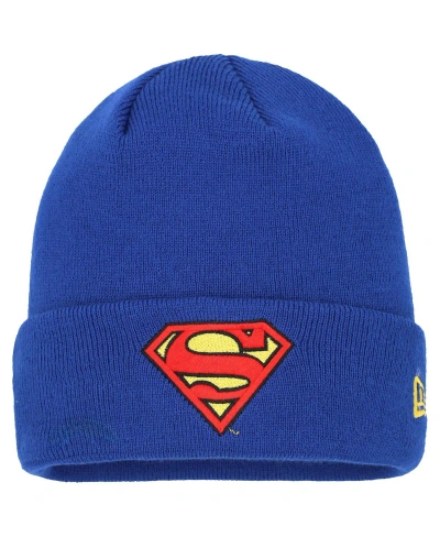 New Era Men's And Women's  Blue Superman Cuffed Knit Hat
