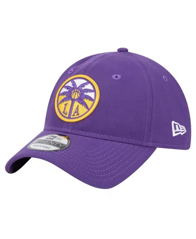 New Era Men's And Women's Purple Los Angeles Sparks Core Logo 9twenty Adjustable Hat In Brown