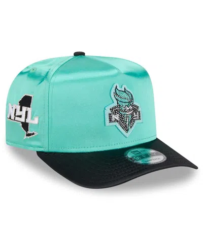 New Era Men's And Women's Turquoise/black New York Liberty 2026 Wnba Draft Satin A-frame 9forty Adjustable H In Green