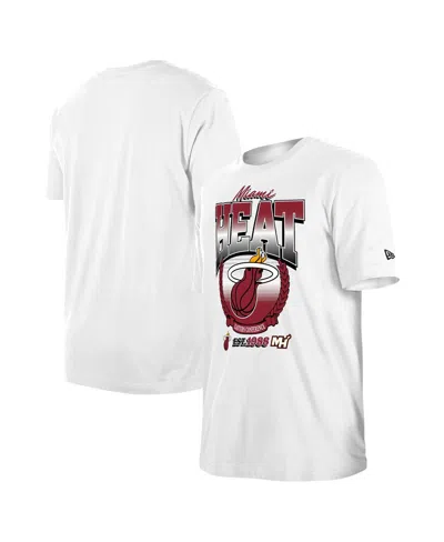 New Era Men's And Women's White Miami Heat Summer Classics T-shirt