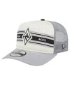 New Era Men's And Women's White/gray Las Vegas Aces Banner Foam Front 9fifty A-frame Adjustable Trucker Hat In White
