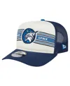 New Era Men's And Women's White/navy Minnesota Lynx Banner Foam Front 9fifty A-frame Adjustable Trucker Hat In White