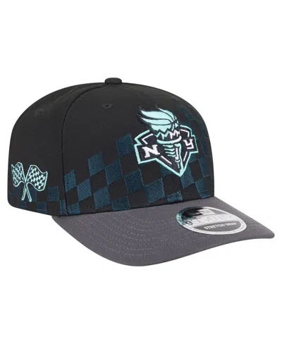 New Era Men's And Women'sâ Black New York Liberty 9seventy Checkerboard Print Adjustable Hat