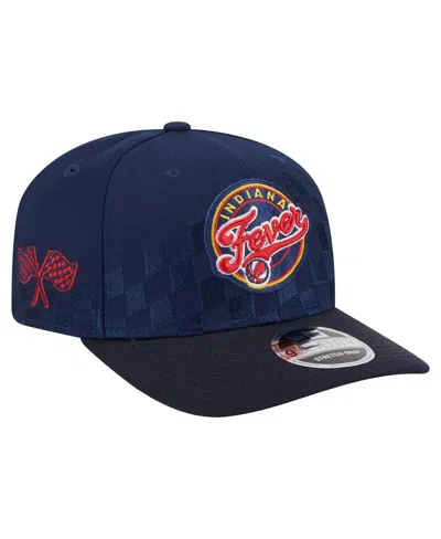 New Era Men's And Women'sâ Navy Indiana Fever 9seventy Checkerboard Print Adjustable Hat In Blue