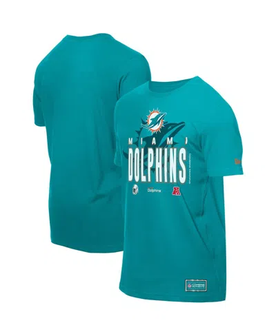 New Era Men's Aqua Miami Dolphins 2025 Nfl Training Camp T-shirt In Blue