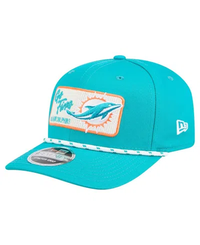 New Era Men's Aqua Miami Dolphins Chant 9seventy Stretch-snap Hat In Blue