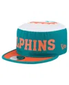 New Era Men's Aqua Miami Dolphins Throwback Retro Painter Snapback Hat In Aqua