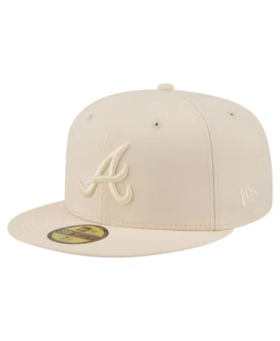 New Era Men's Atlanta Braves 59fifty Color Pack Fitted High-crown Baseball Cap In Gold