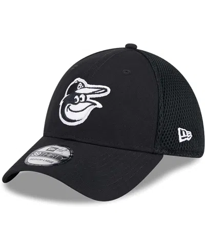 New Era Men's Baltimore Orioles Evergreen Black White Neo 39thirty Flex Hat