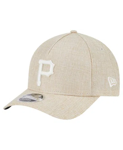 New Era Men's Beige Pittsburgh Pirates Cotton Weave M-crown A-frame 9forty Adjustable Hat In Sand