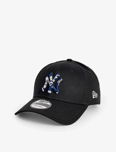 New Era Mens Black 9forty New York Yankees Embroidered Cotton Baseball Cap