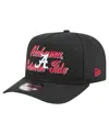 New Era Men's Black Alabama Crimson Tide Vintage Chainstitch 9fifty A-frame Snapback Hat In Black