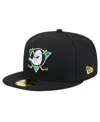New Era Men's Black Anaheim Ducks Core 59fifty Fitted Hat In Black