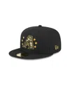 New Era Men's Black Arizona Diamondbacks 2024 Armed Forces Day On-field 59fifty Fitted Hat In Black