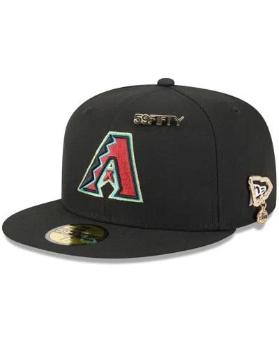 New Era Men's Black Arizona Diamondbacks 2025 59fifty Day 59fifty Fitted With Pins Hat