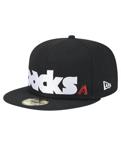 New Era Men's Black Arizona Diamondbacks Checkered Undervisor 59fifty Fitted Hat