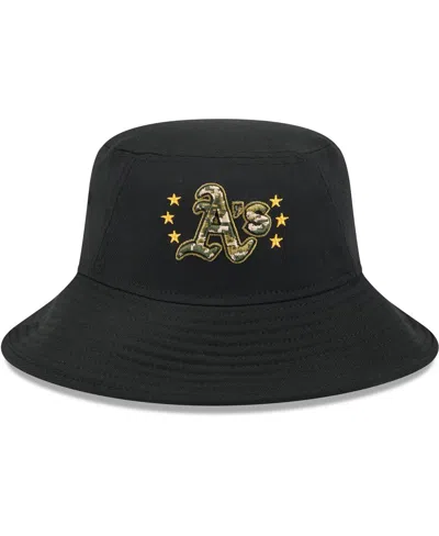 New Era Men's Black Athletics 2024 Armed Forces Day Bucket Hat