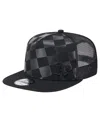 New Era Men's Black Athletics Score Check A-frame Trucker 9fifty Snapback Hat In Black
