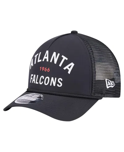 New Era Men's Black Atlanta Falcons Active Minimalist M-crown A-frame 9forty Adjustable Hat