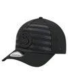 New Era Men's Black Atlanta Hawks Game Day Flag A-frame 9forty Adjustable Hat