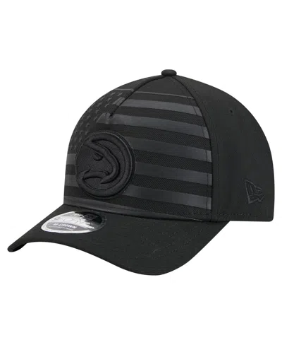 New Era Men's Black Atlanta Hawks Game Day Flag A-frame 9forty Adjustable Hat